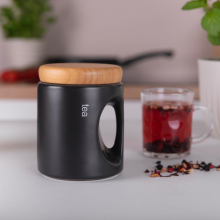 Pojemnik porcelanowy na kawę COFFEE RONNIE 650ml czarny